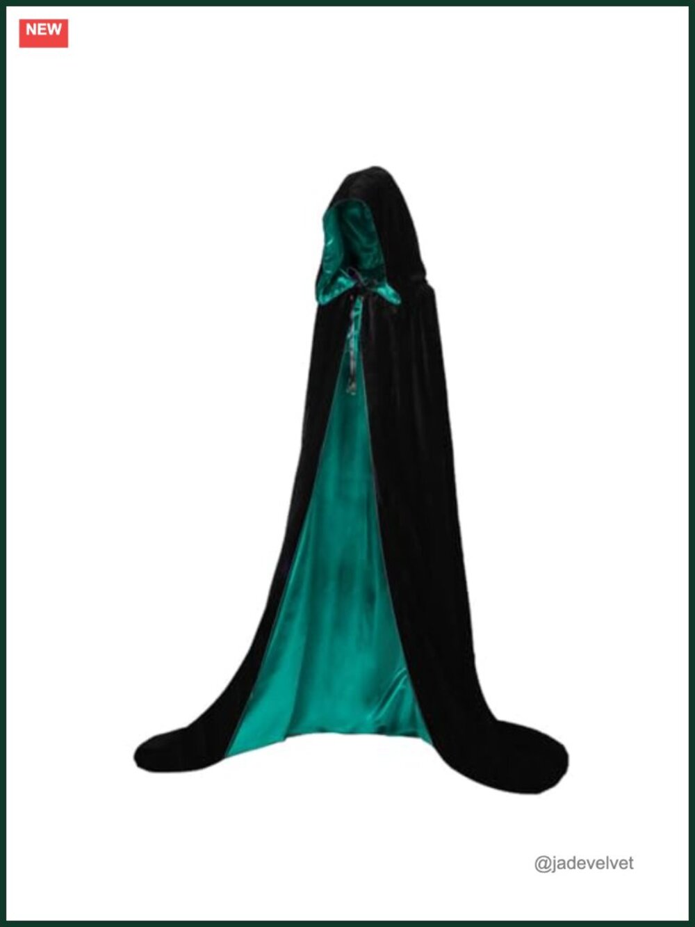 Velvet Cloak with Hood Reversible Medieval Costume Robe Cape